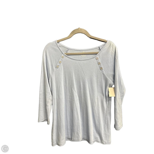 Top Long Sleeve By Talbots In Blue, Size: L