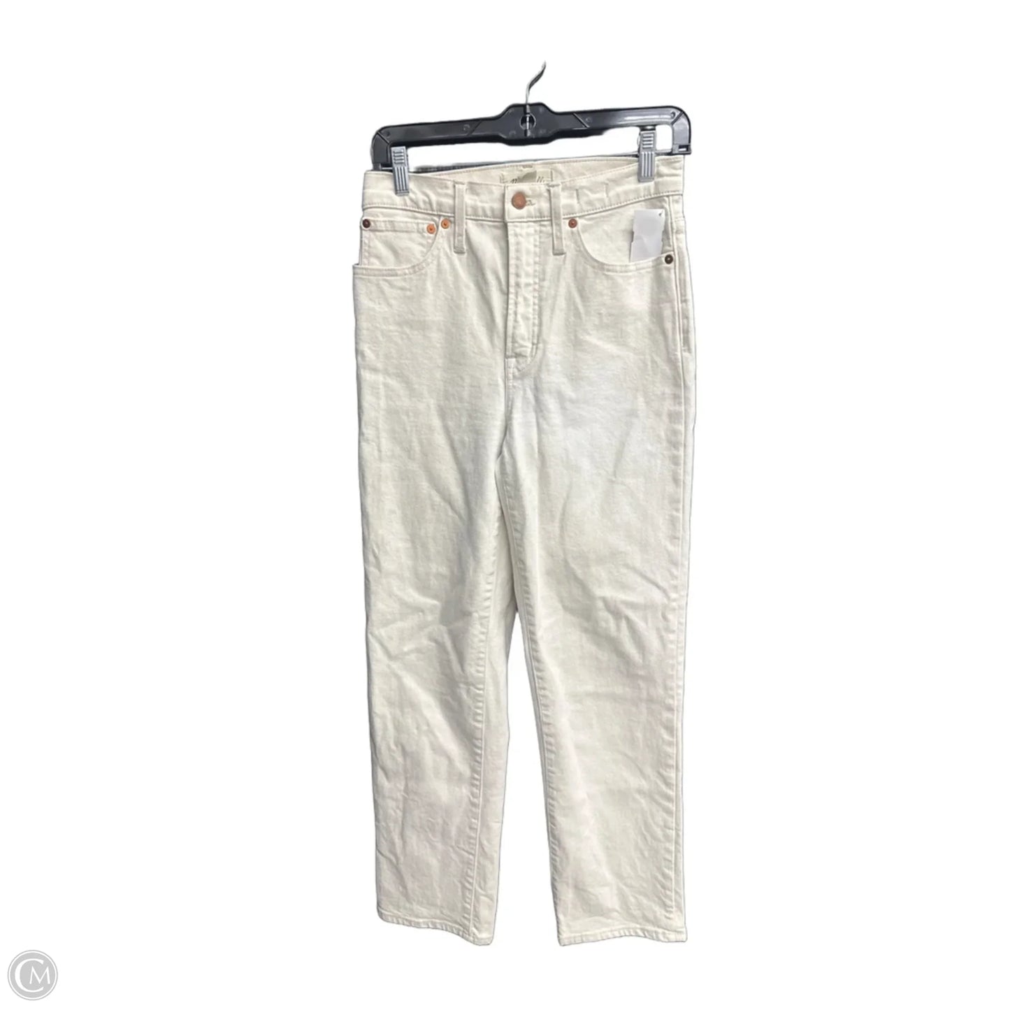 Jeans Straight By Madewell In Cream, Size: 2