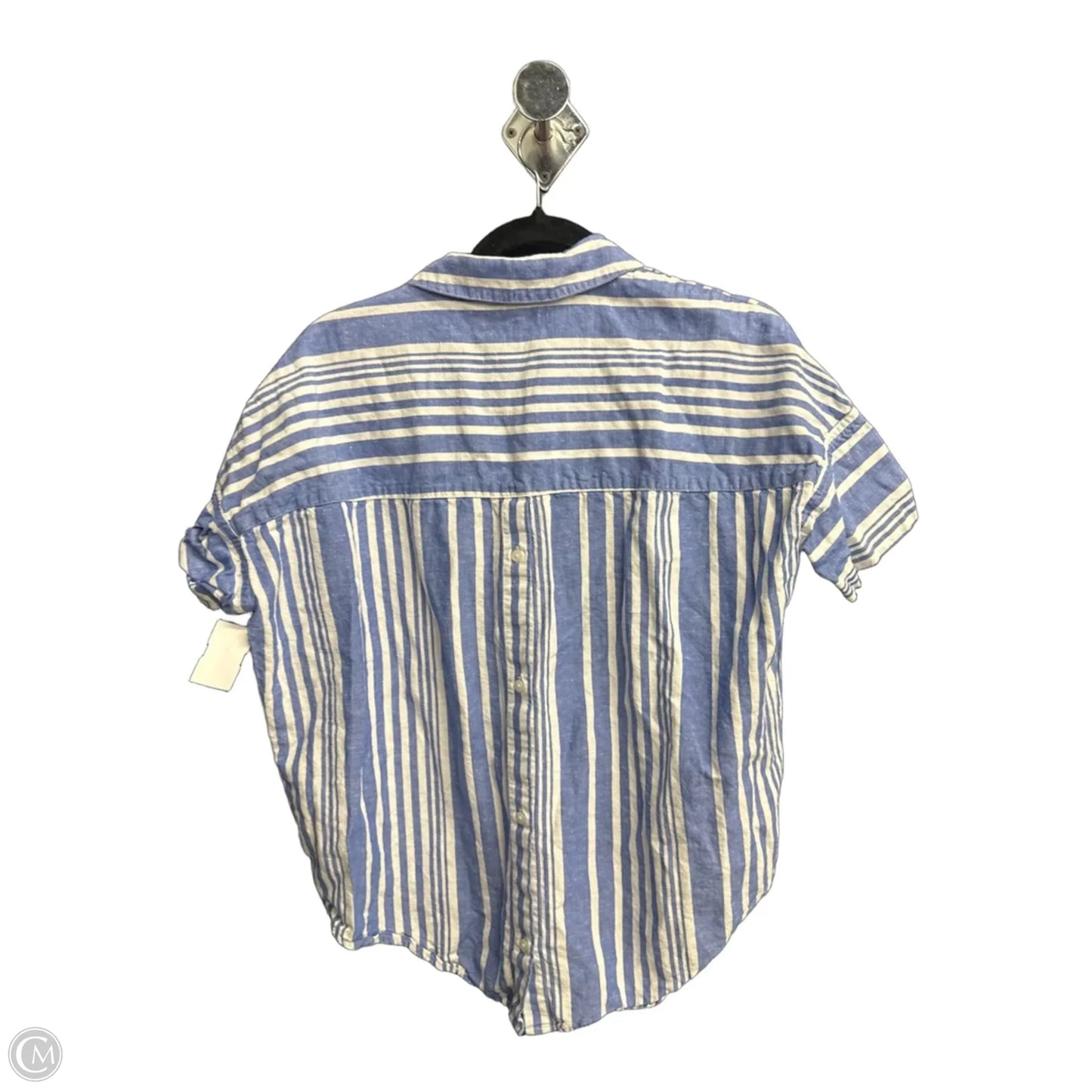 Top Short Sleeve By Madewell In Striped Pattern, Size: S
