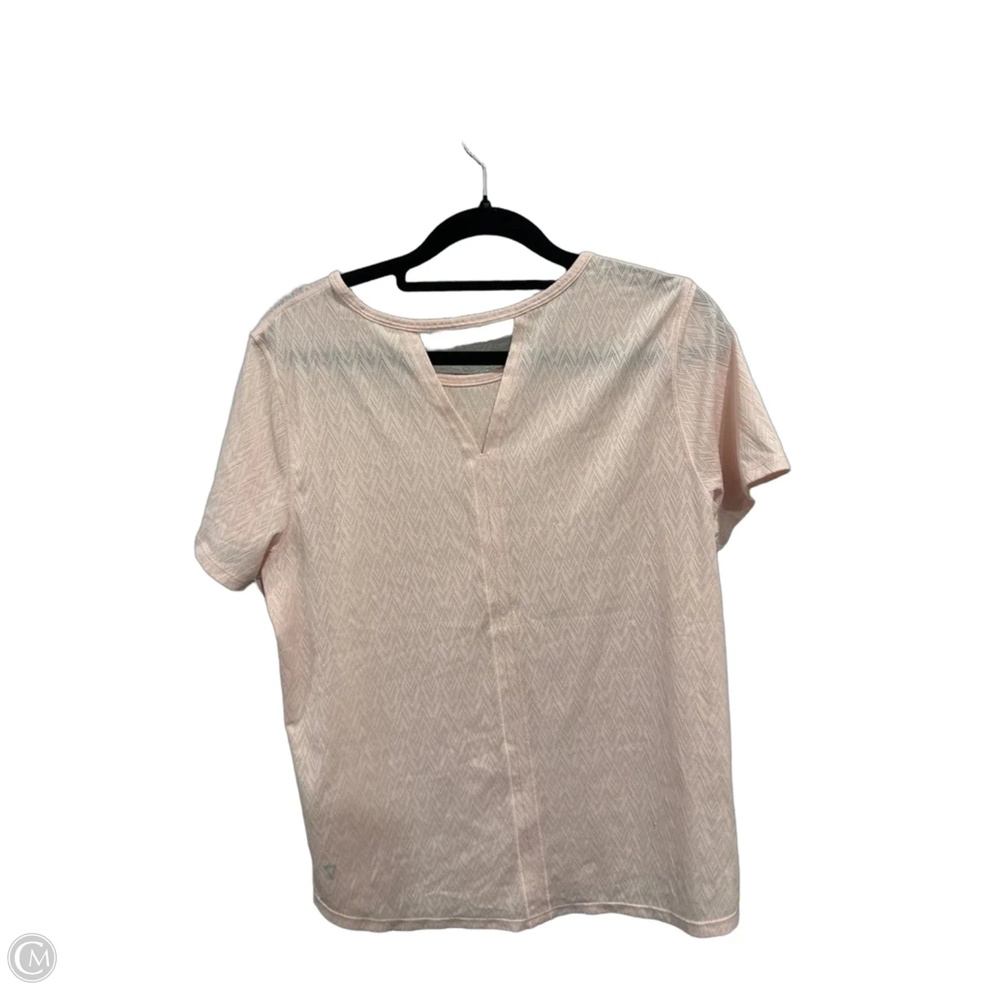 Athletic Top Short Sleeve By Lululemon In Pink, Size: Xl