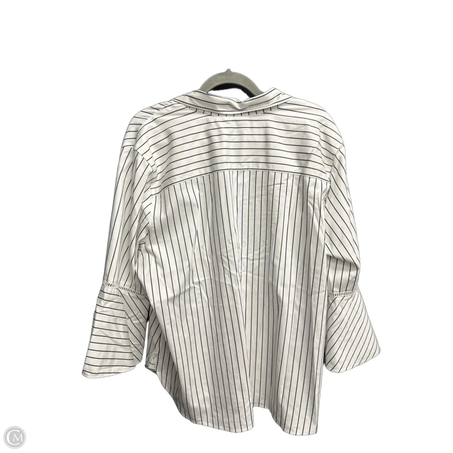 Top Long Sleeve By Chicos In Striped Pattern, Size: M