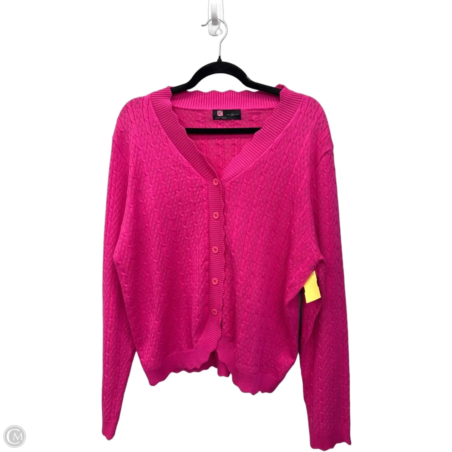 Cardigan By Clothes Mentor In Pink, Size: 2x