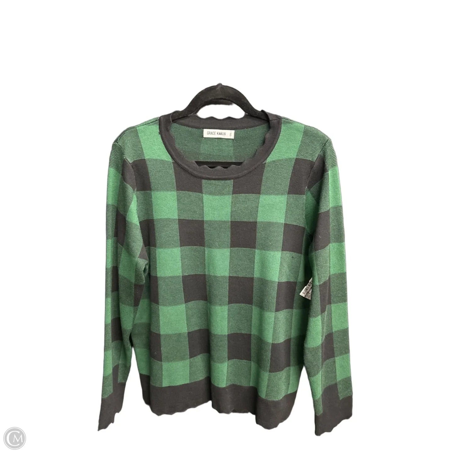Sweater By Grace Karin In Plaid Pattern, Size: 2x