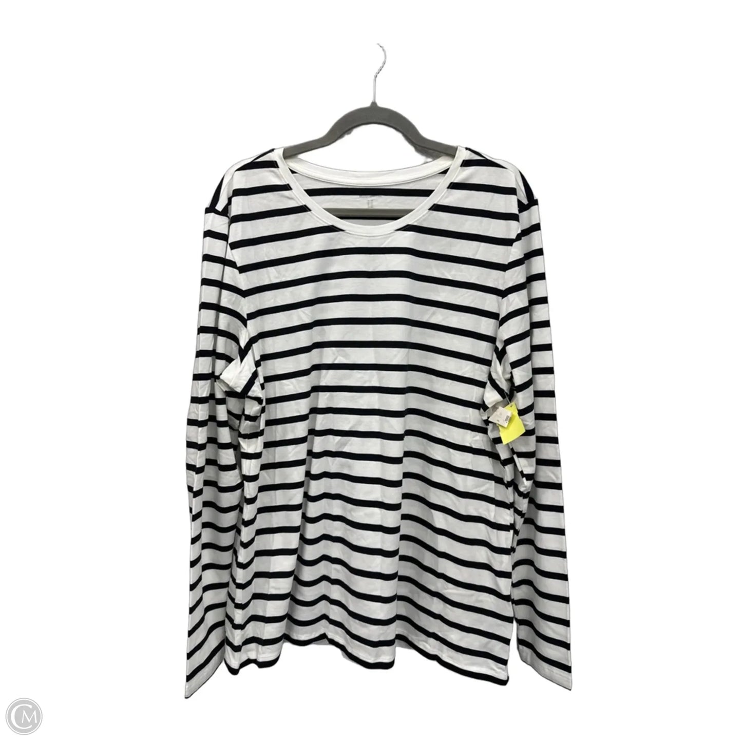 Top Long Sleeve By Amazon Essentials In Striped Pattern, Size: 2x