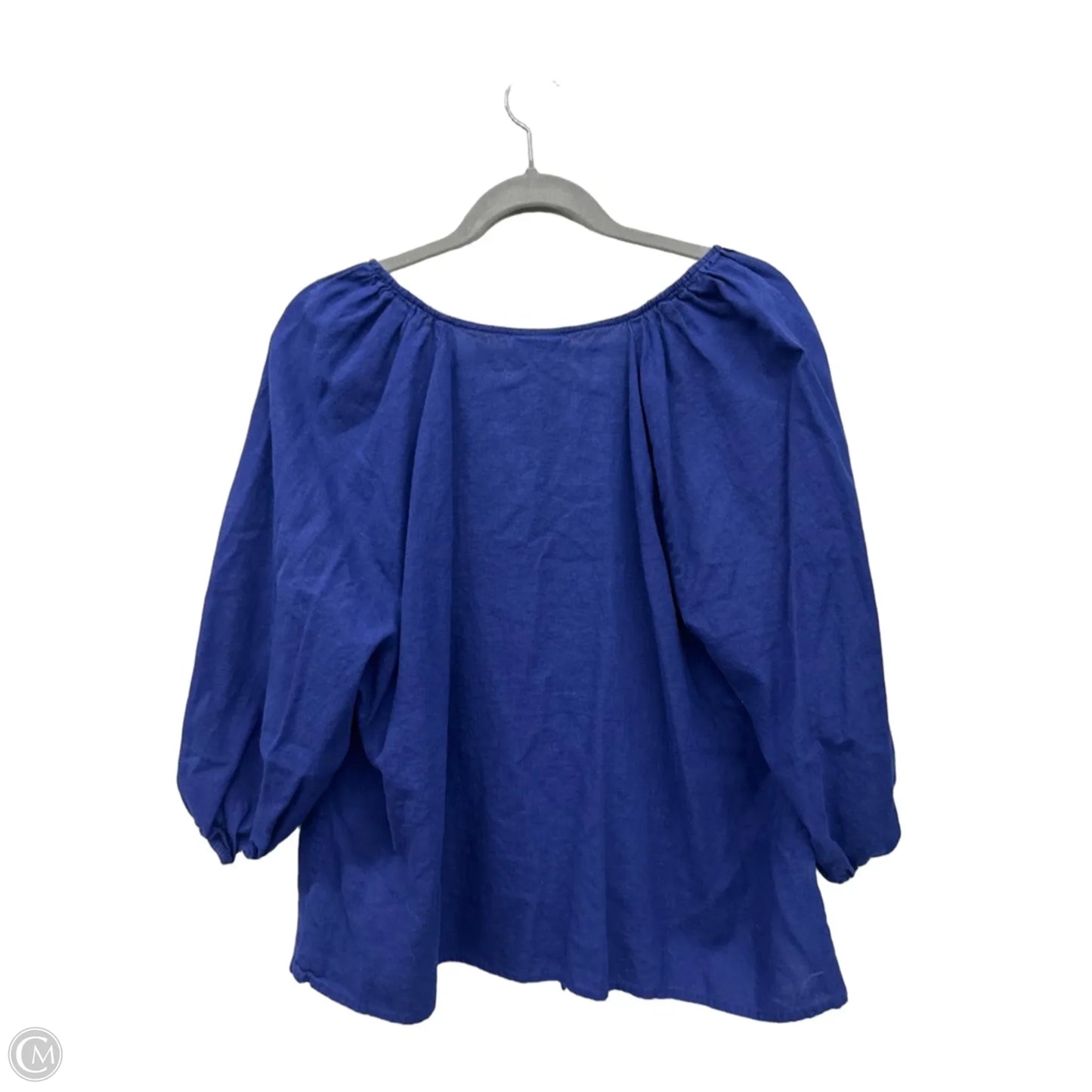 Top Long Sleeve By Ava & Viv In Blue, Size: Xl