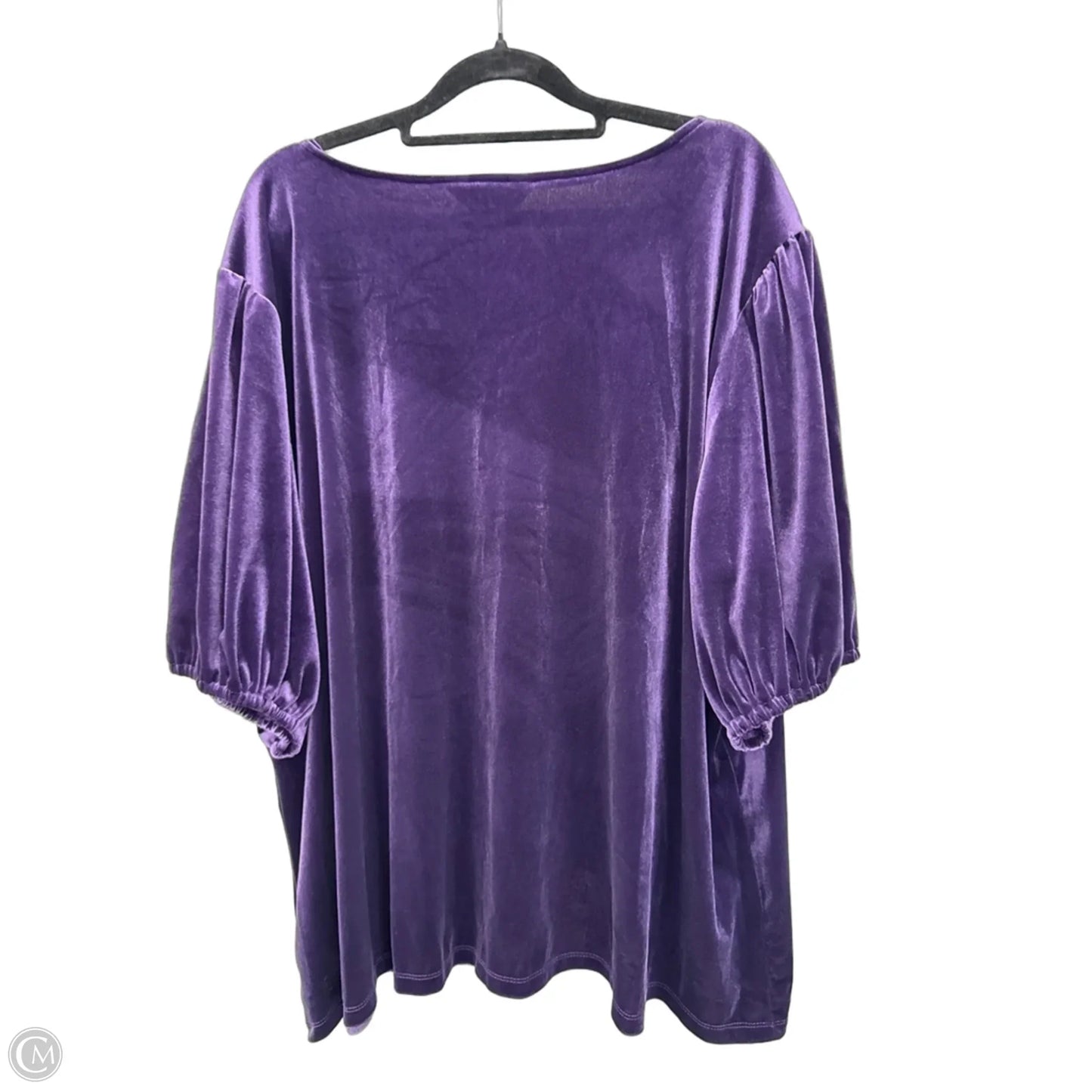 Top Short Sleeve By Liz Claiborne In Purple, Size: 2x