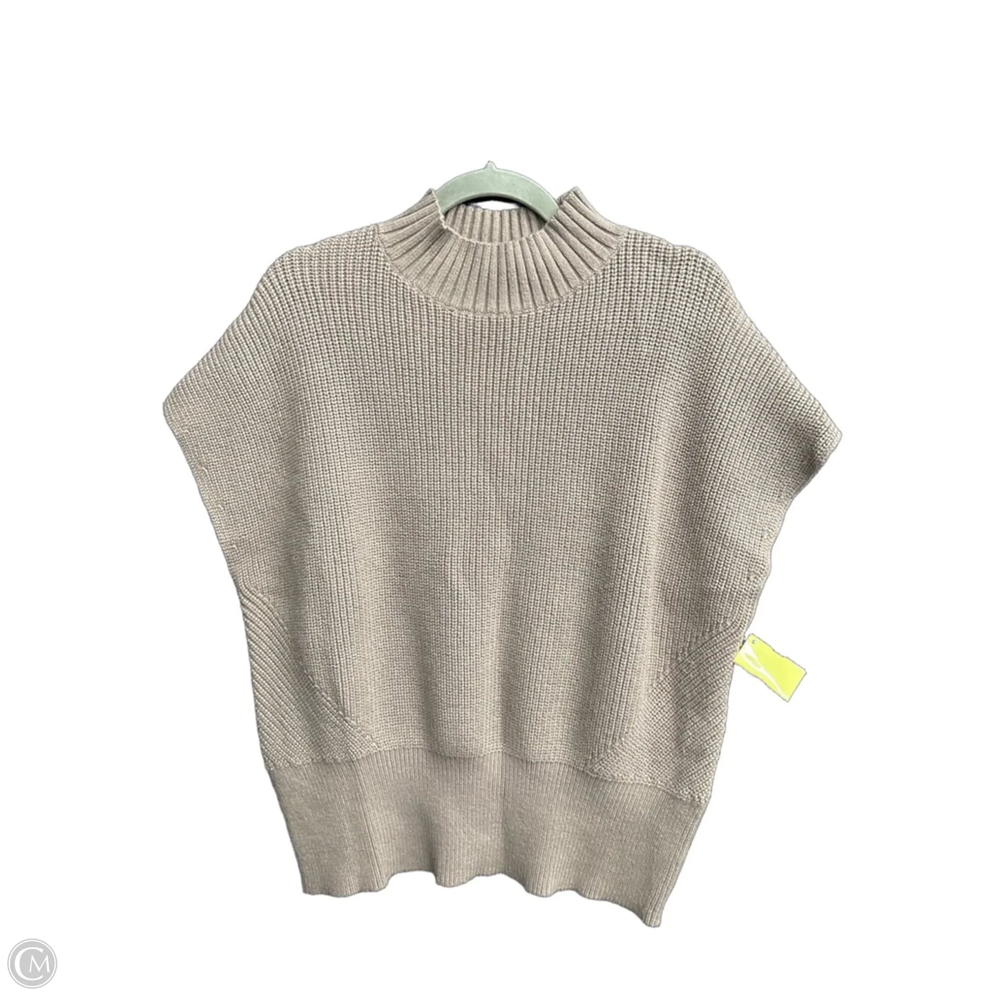 Sweater Short Sleeve By Loft In Brown, Size: L