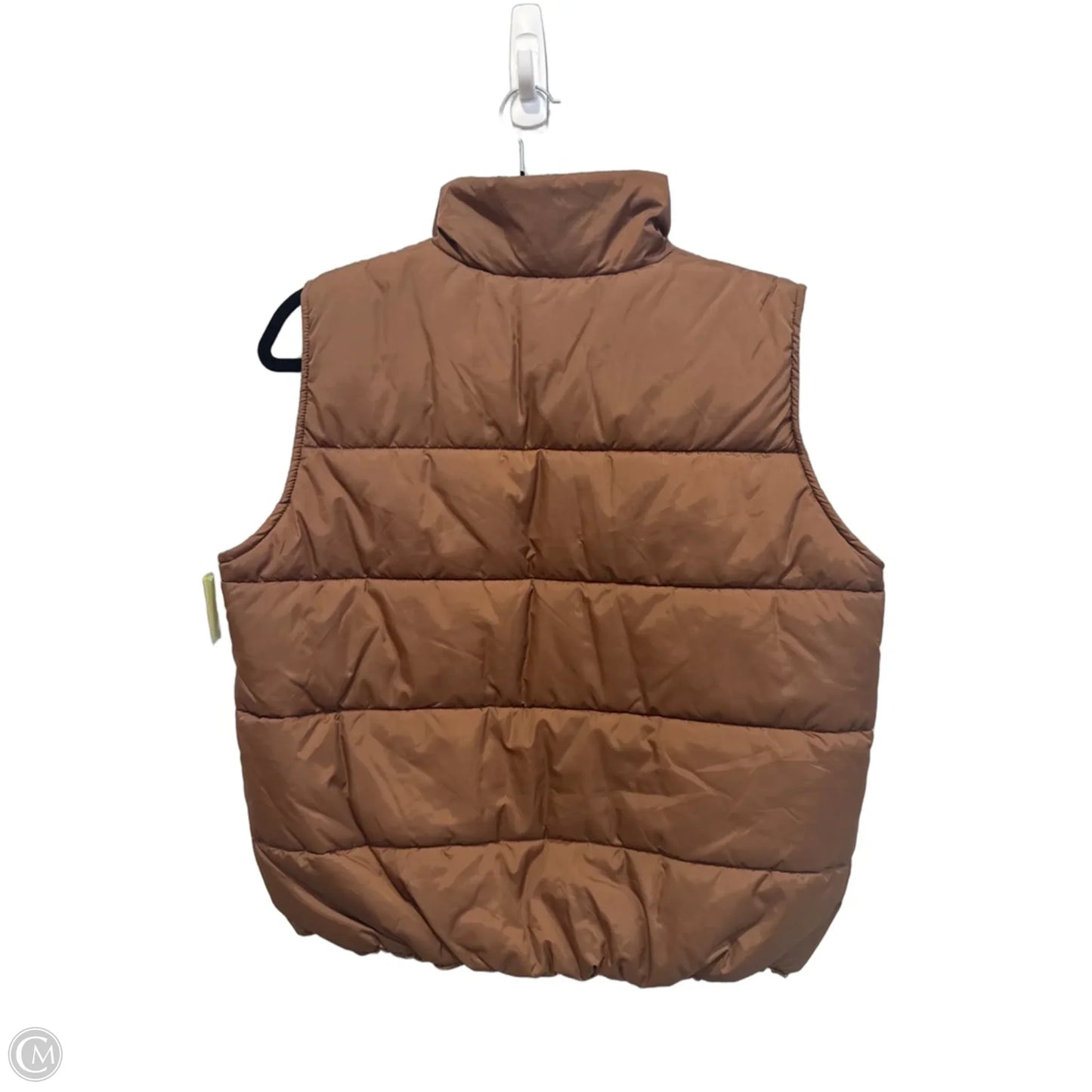 Vest Puffer & Quilted By Clothes Mentor In Brown, Size: L