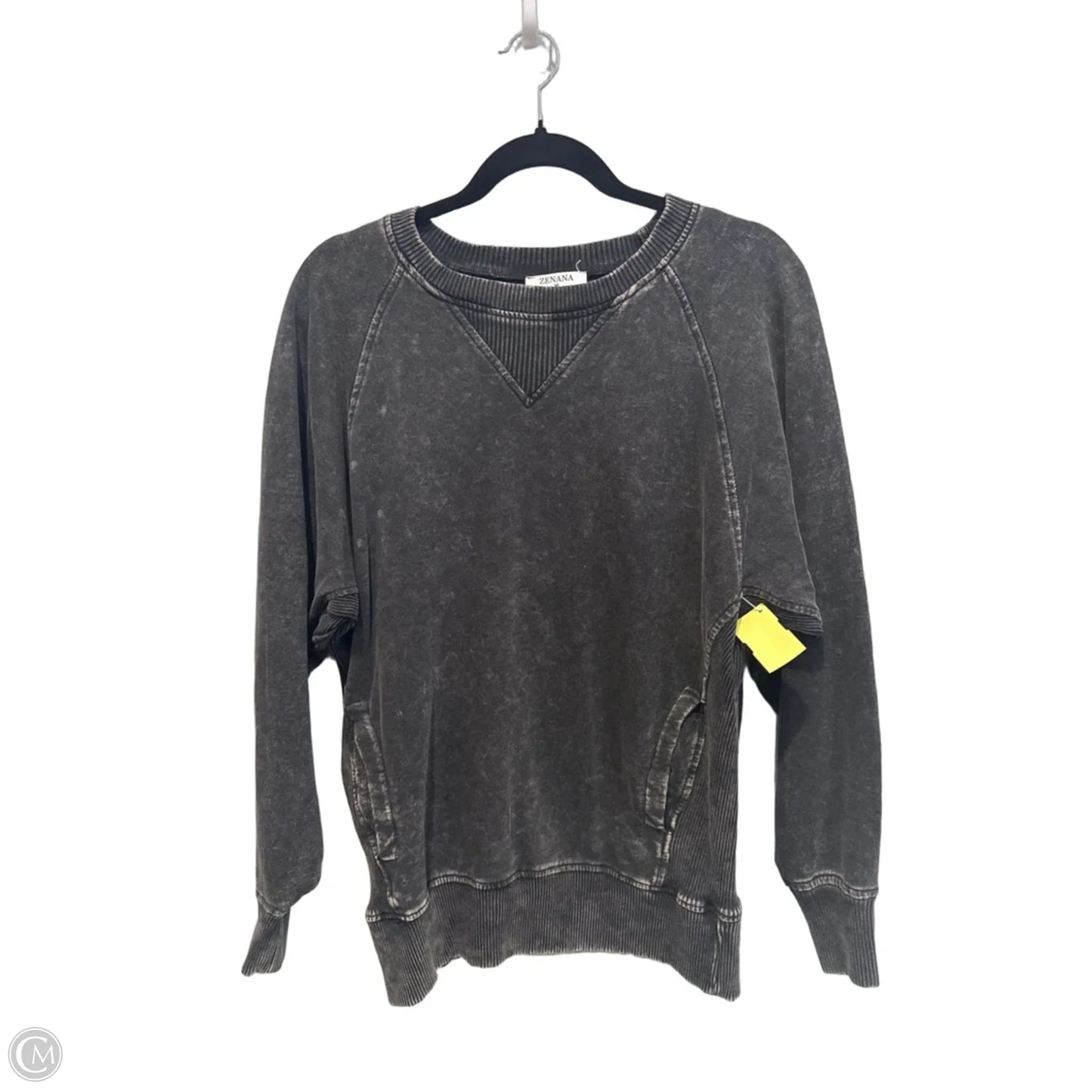 Top Long Sleeve By Zenana In Black, Size: M