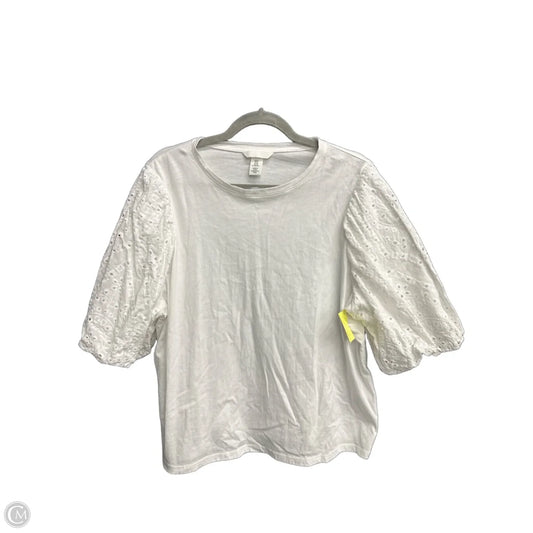Top 3/4 Sleeve By H&m In White, Size: Xl