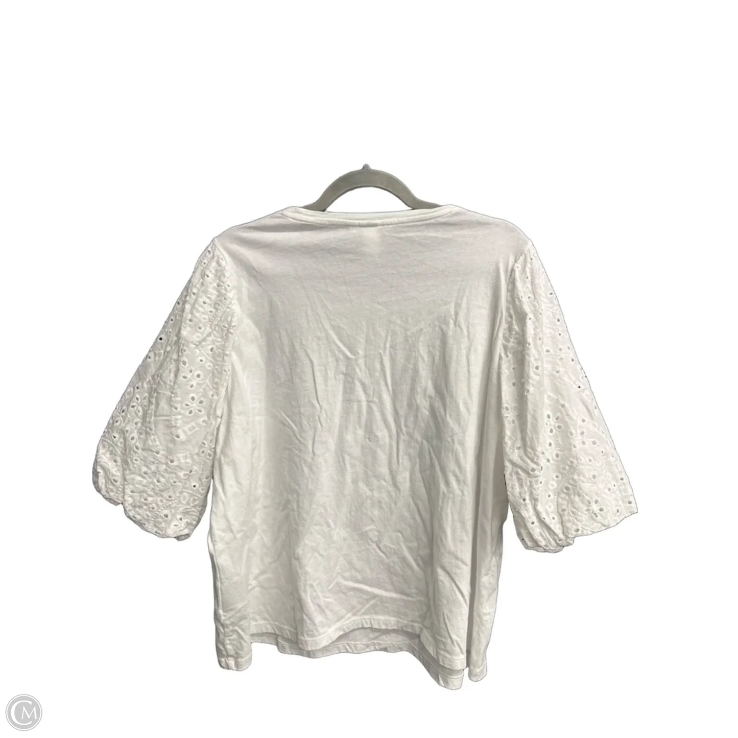 Top 3/4 Sleeve By H&m In White, Size: Xl