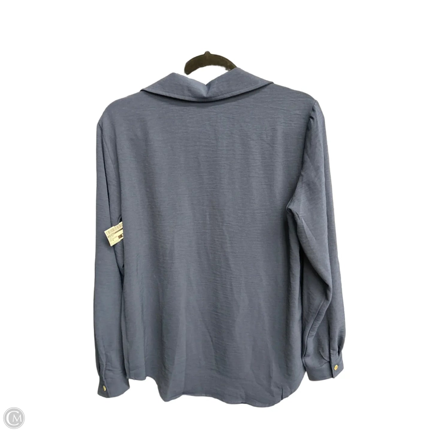Top Long Sleeve By Chenault In Navy, Size: S