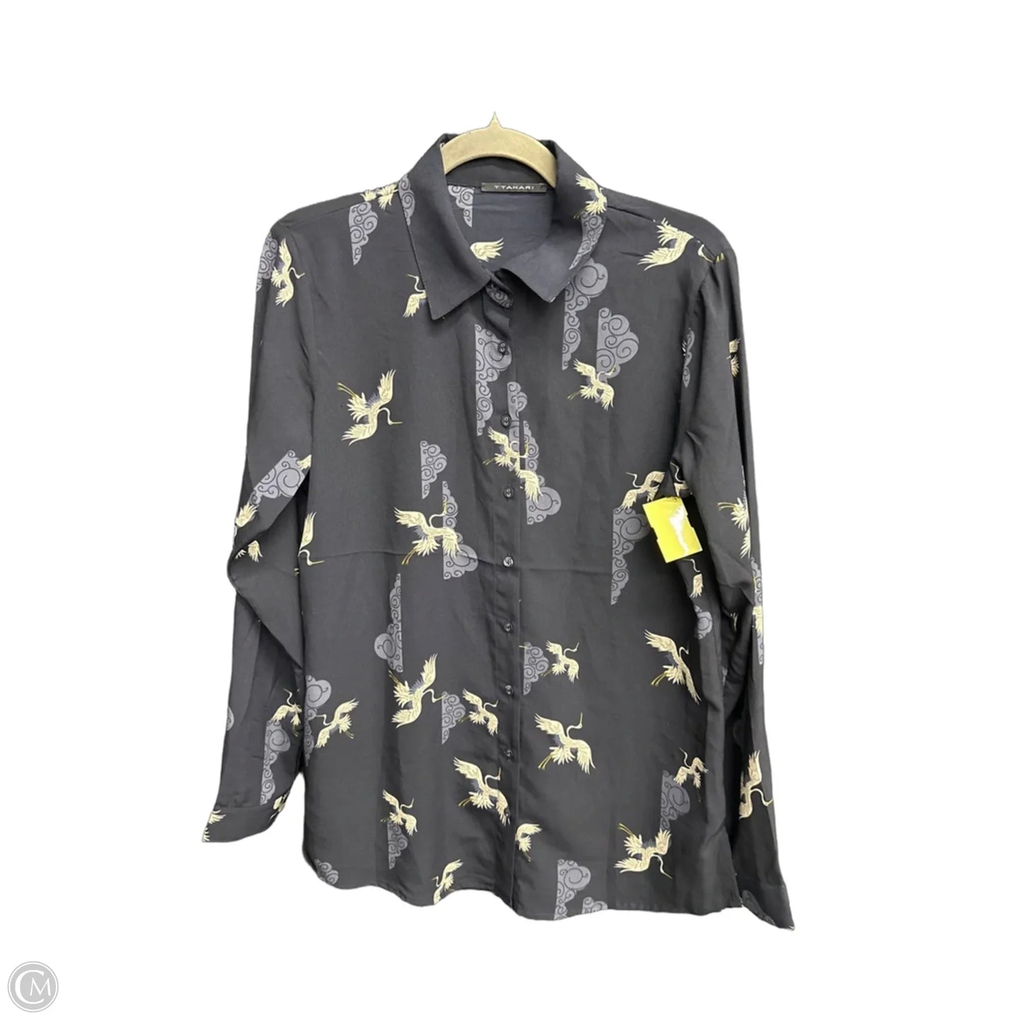 Top Long Sleeve By Tahari In Navy, Size: S