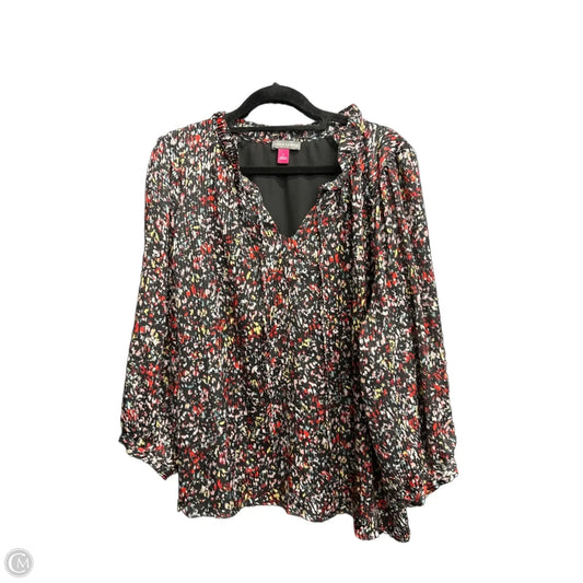 Top Long Sleeve By Vince Camuto In Multi-colored, Size: L
