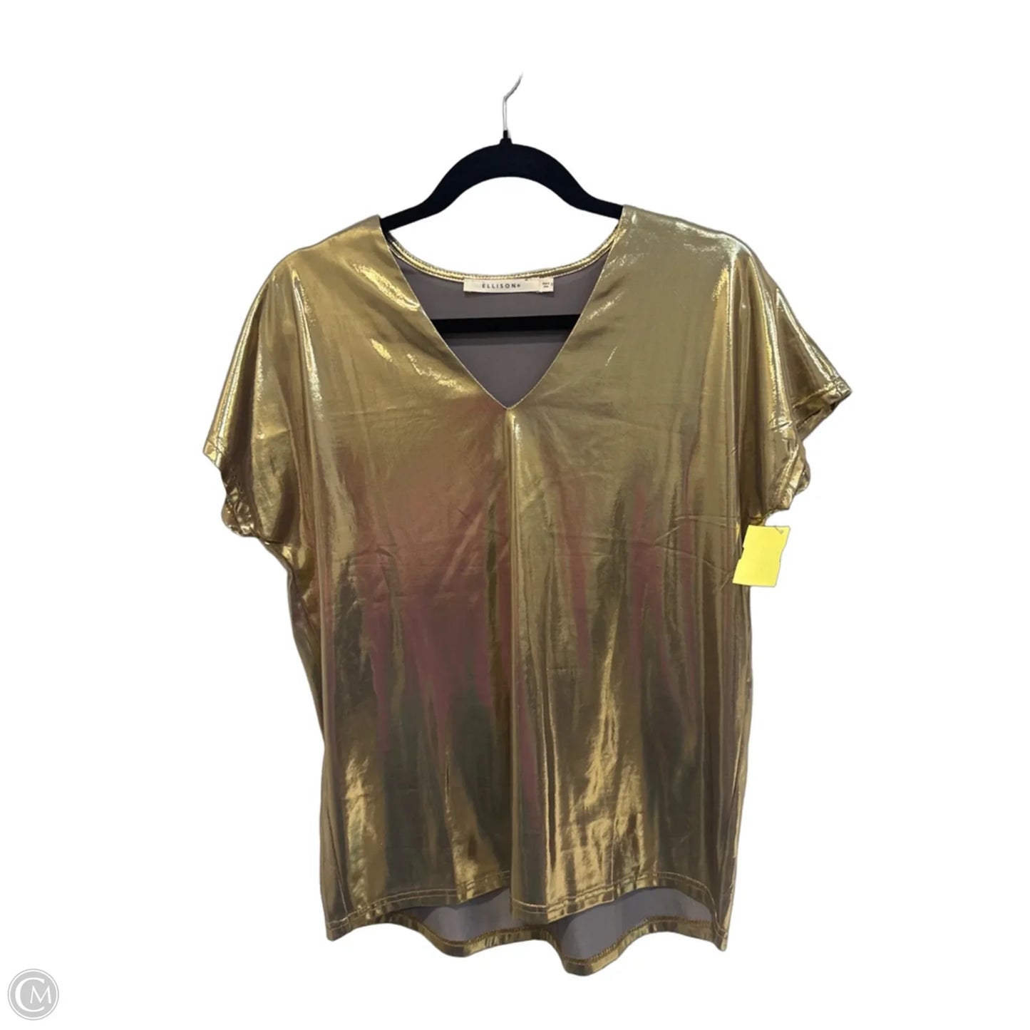 Top Short Sleeve By Ellison In Gold, Size: S