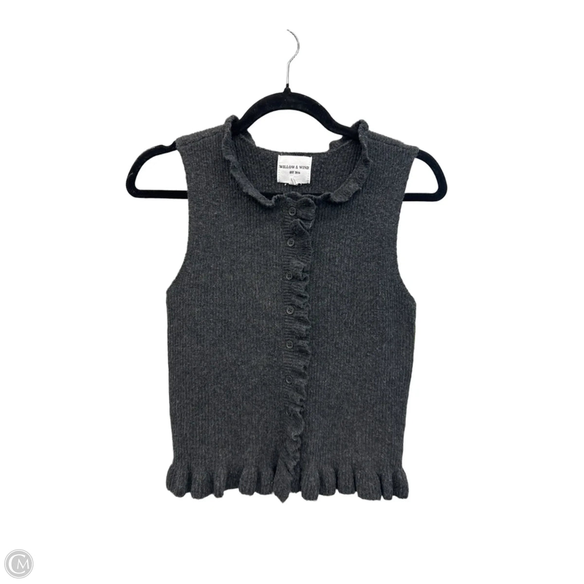Vest Sweater By Willow & Wind In Grey, Size: S
