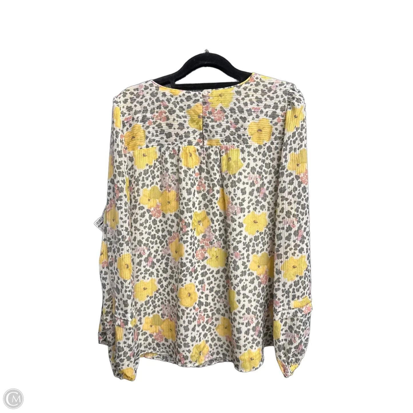 Top Long Sleeve By Loft In Leopard Print, Size: M