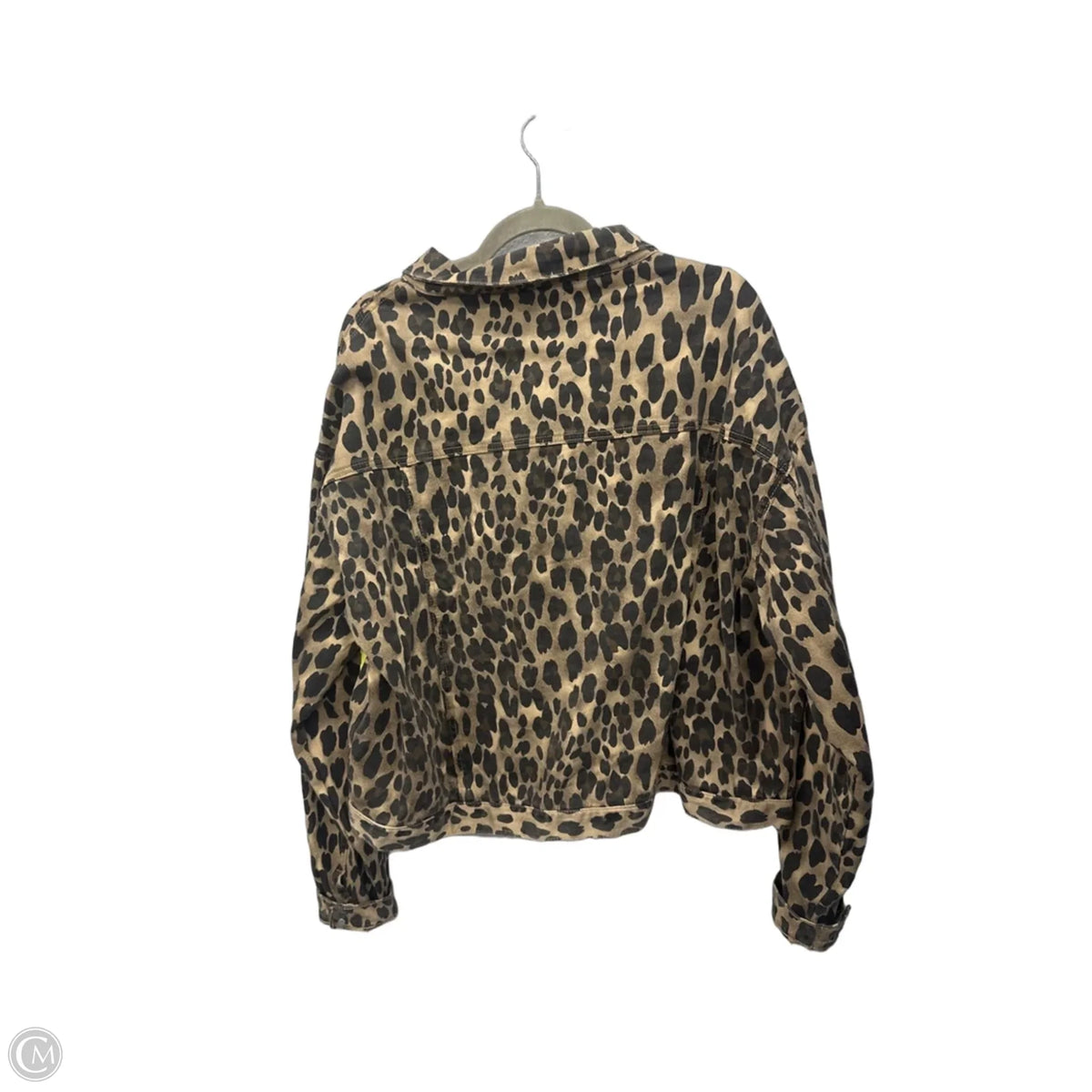 Jacket Denim By Southern Stitch In Leopard Print, Size: 2x