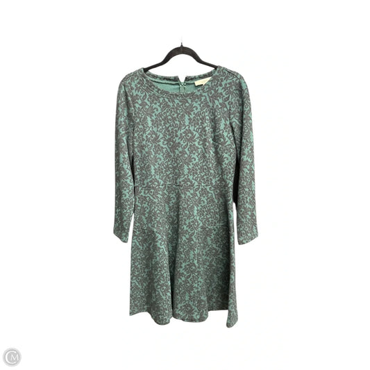 Dress Casual Midi By Loft In Black & Green, Size: M