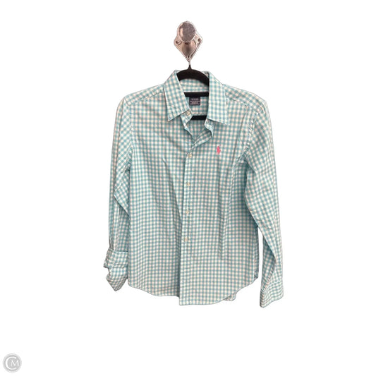Top Long Sleeve By Ralph Lauren In Plaid Pattern, Size: S