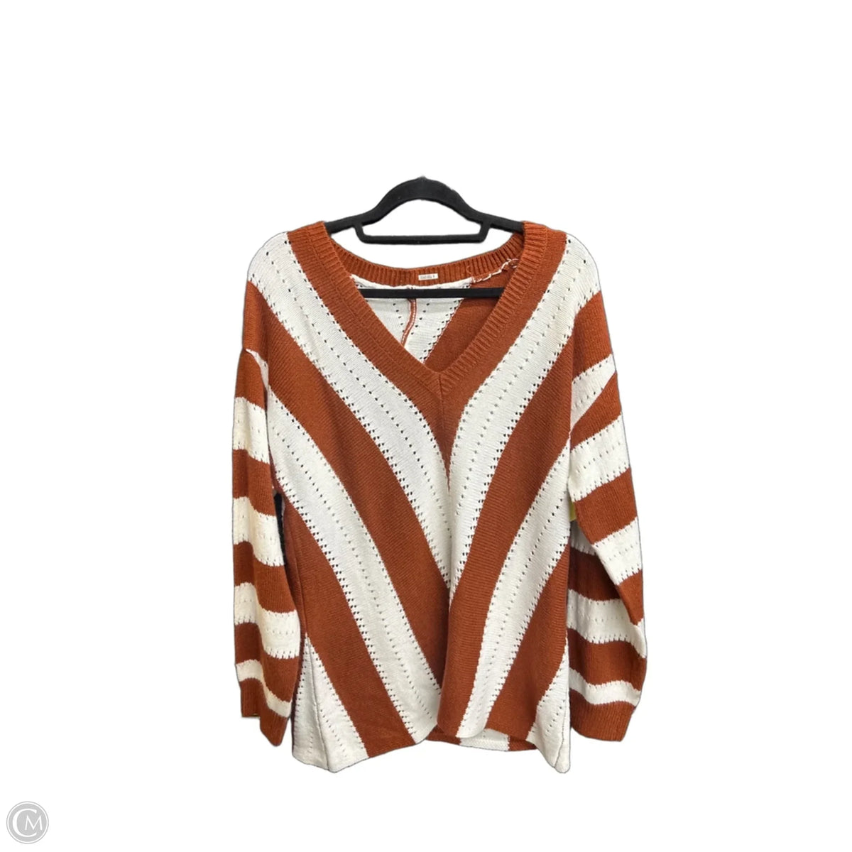 Sweater By Clothes Mentor In Striped Pattern, Size: L