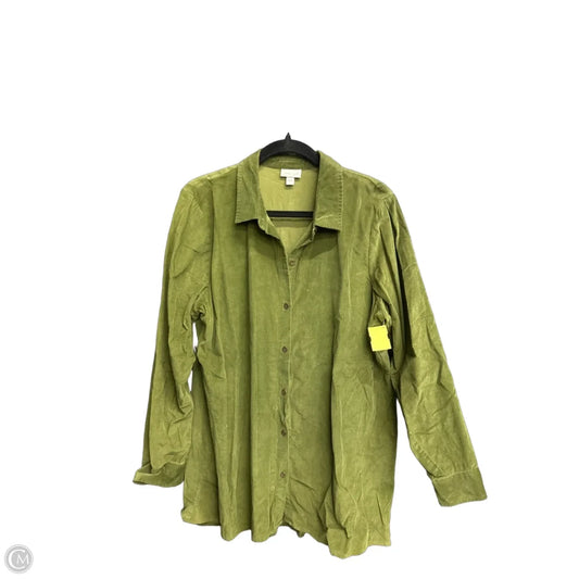 Top Long Sleeve By J. Jill In Green, Size: L
