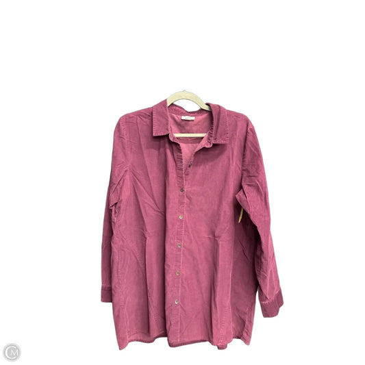 Top Long Sleeve By J. Jill In Maroon, Size: L