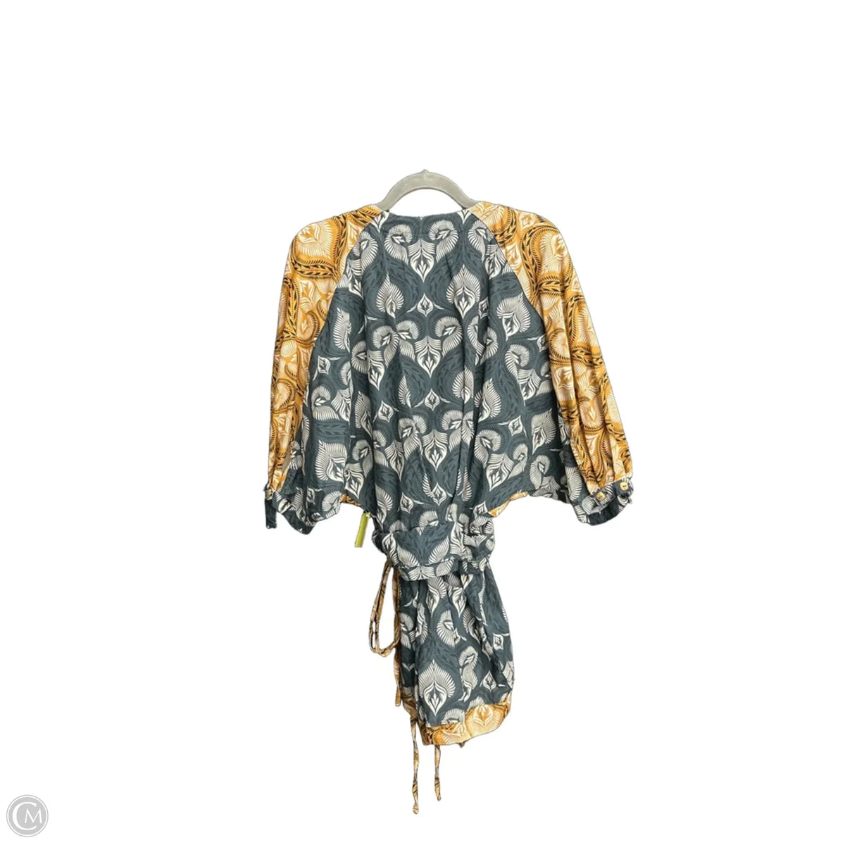 Romper By Agua Bendita In Black & Yellow, Size: S