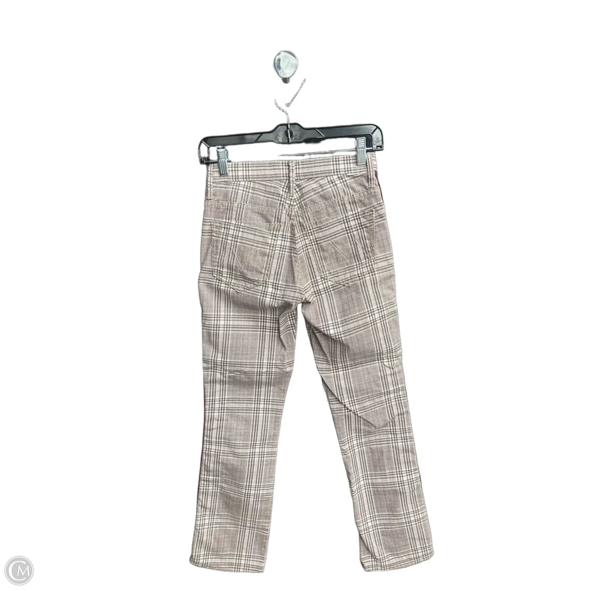 Jeans Designer By Mother In Plaid Pattern, Size: 0