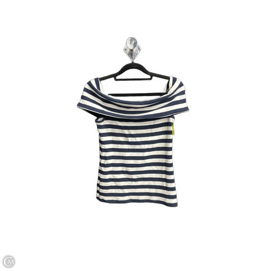 Top Short Sleeve By Banana Republic In Striped Pattern, Size: S