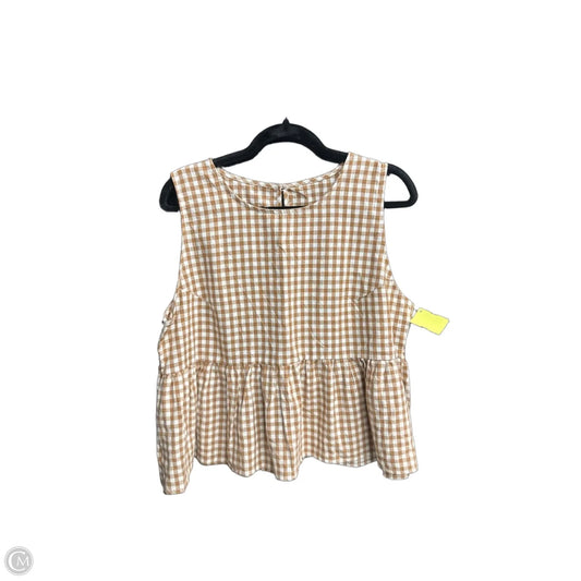 Top Sleeveless By Clothes Mentor In Plaid Pattern, Size: Xl