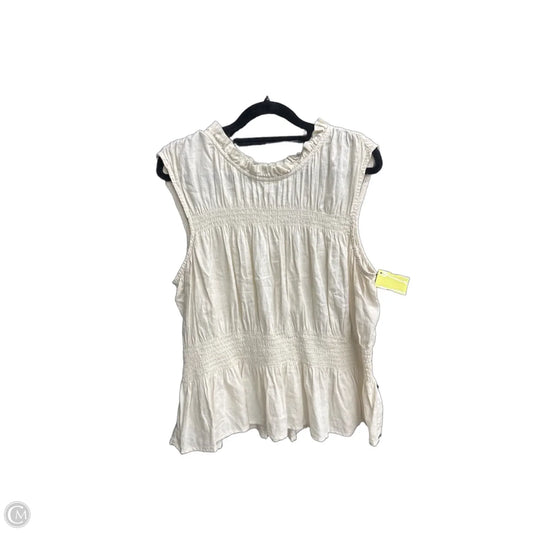 Top Sleeveless By Ana In Cream, Size: L