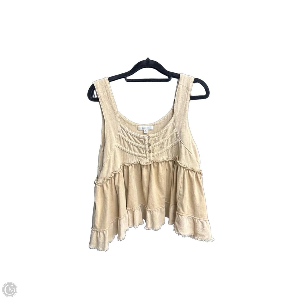Top Sleeveless By Lalavon In Brown, Size: M