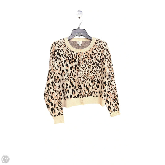 Sweater Cardigan By A New Day In Leopard Print, Size: S