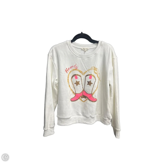 Sweatshirt Crewneck By Main Strip In White, Size: S