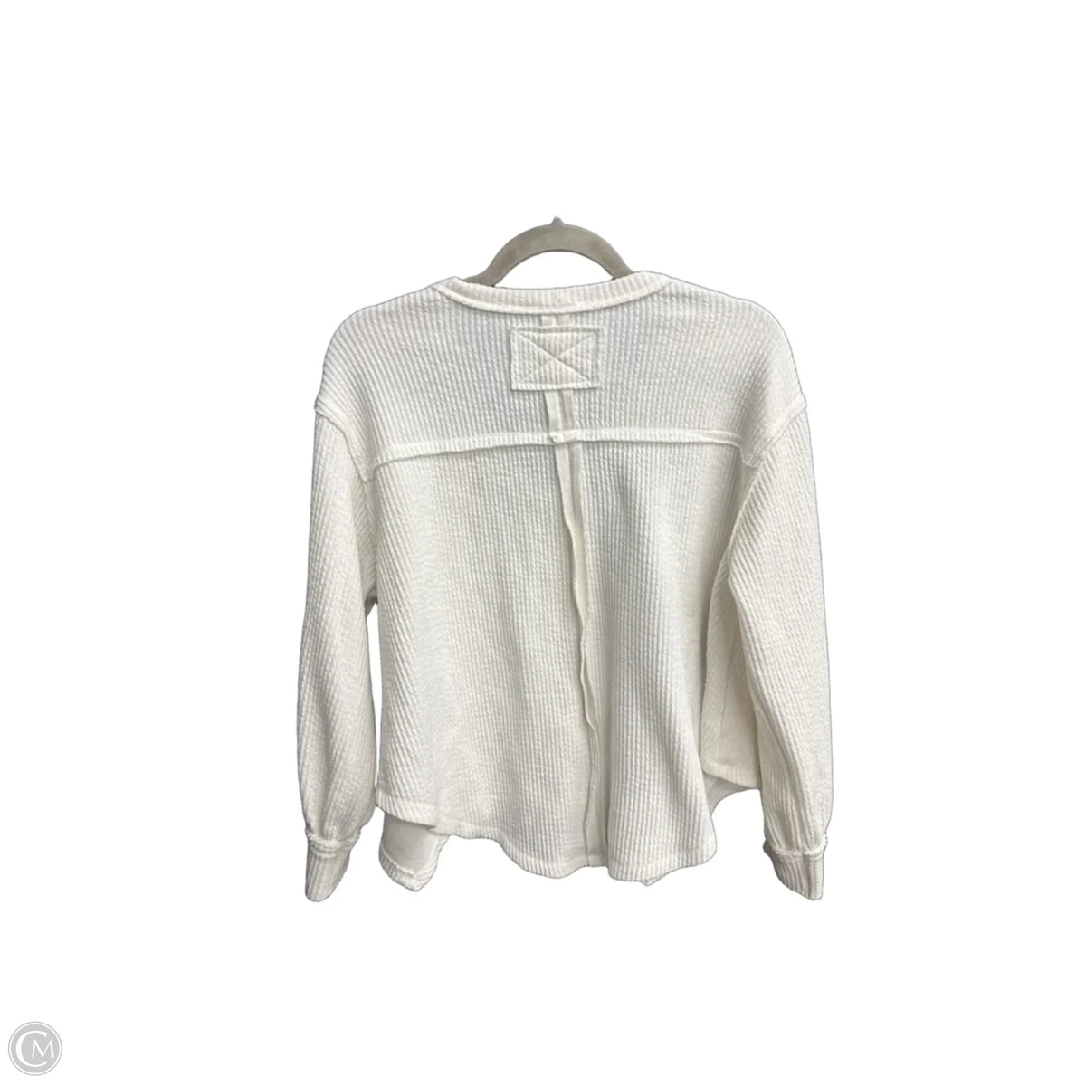 Top Long Sleeve By Blu Pepper In White, Size: M