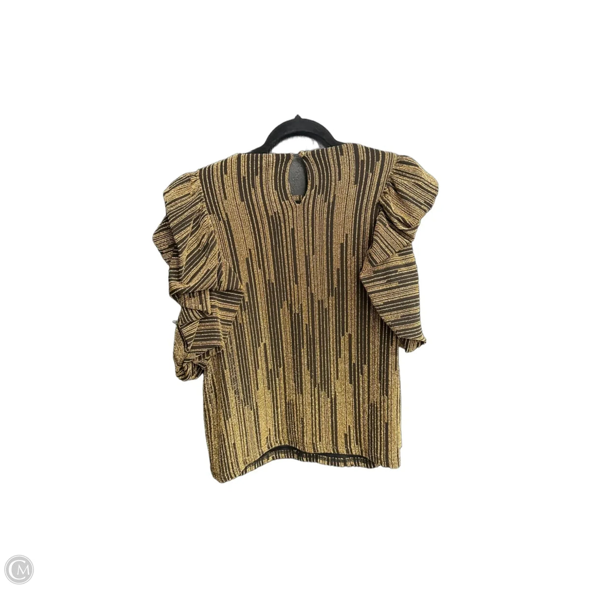 Top Short Sleeve By Thml In Gold, Size: L