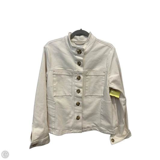 Jacket Denim By J. Jill In White, Size: M