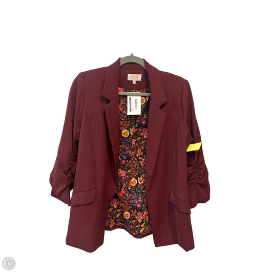 Blazer By Skies Are Blue In Maroon, Size: M