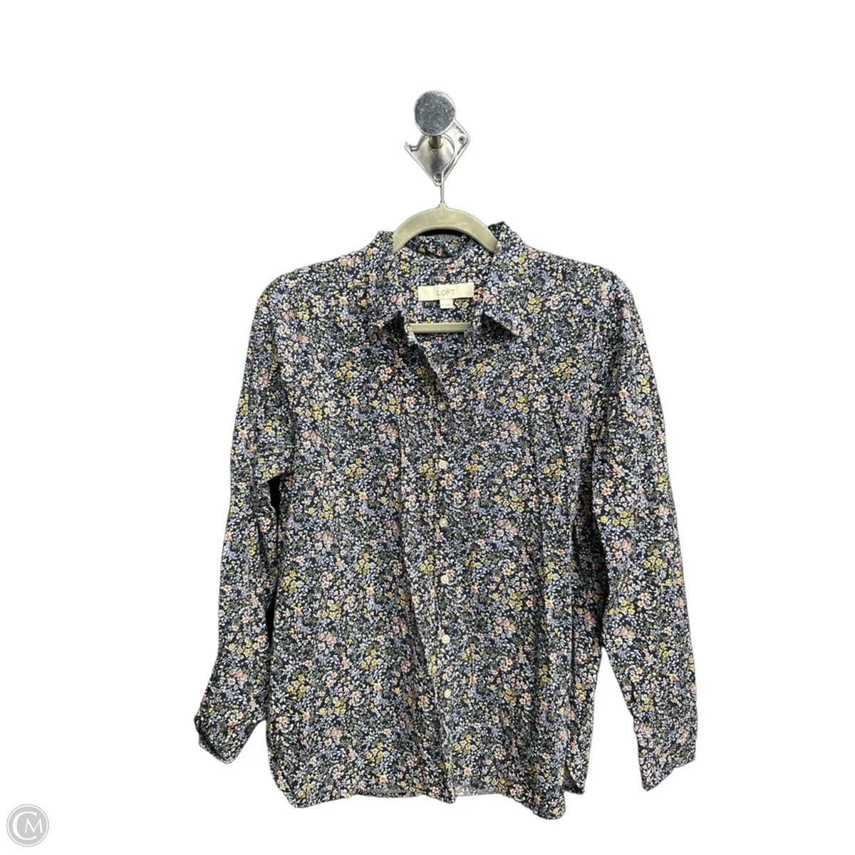 Top Long Sleeve By Loft In Floral Print, Size: M