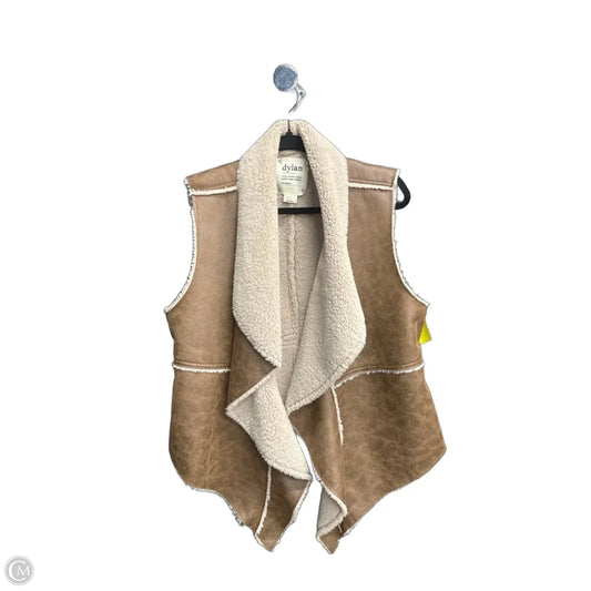 Vest Faux Fur & Sherpa By Dylan In Brown, Size: L