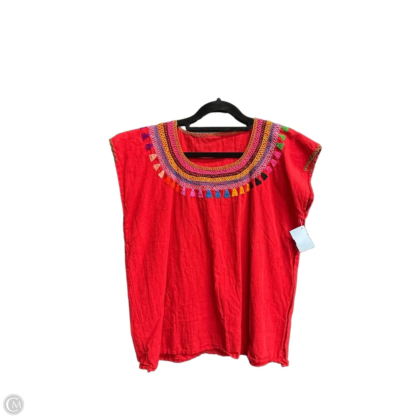 Top Short Sleeve By Clothes Mentor In Red, Size: M