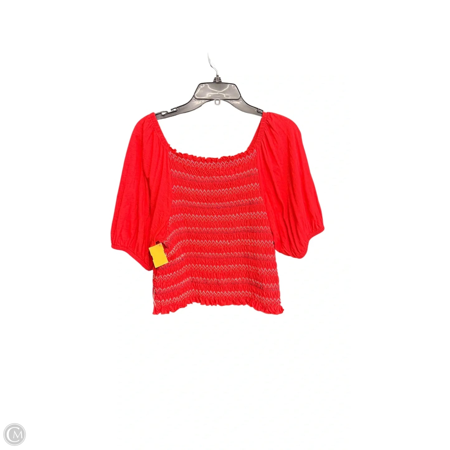 Top Short Sleeve By Loft In Red, Size: L
