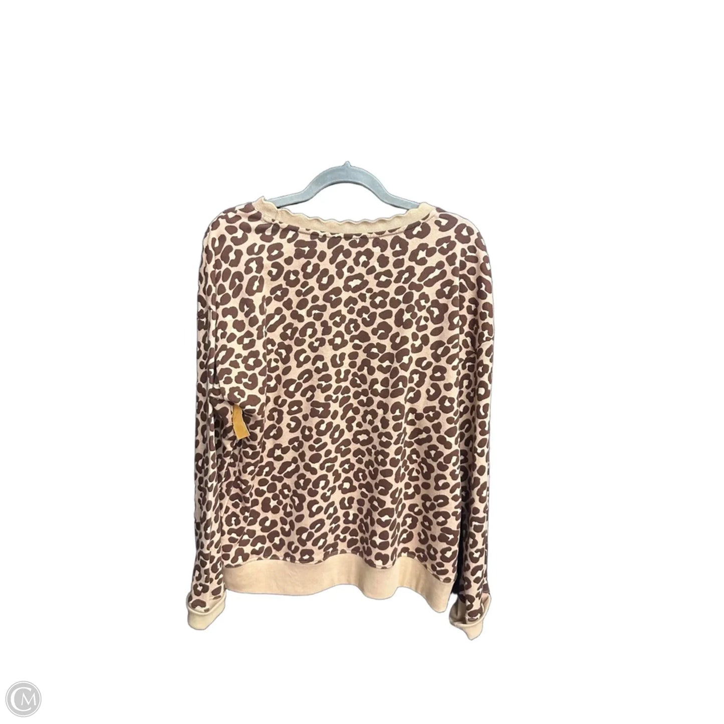 Top Long Sleeve By Talbots In Leopard Print, Size: L