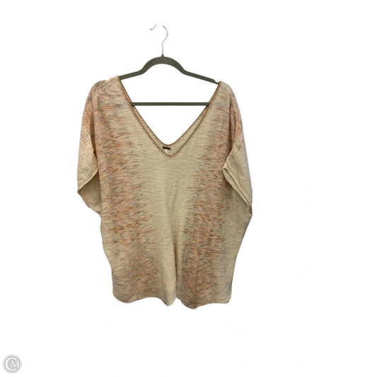Top Short Sleeve By Free People In Cream, Size: S