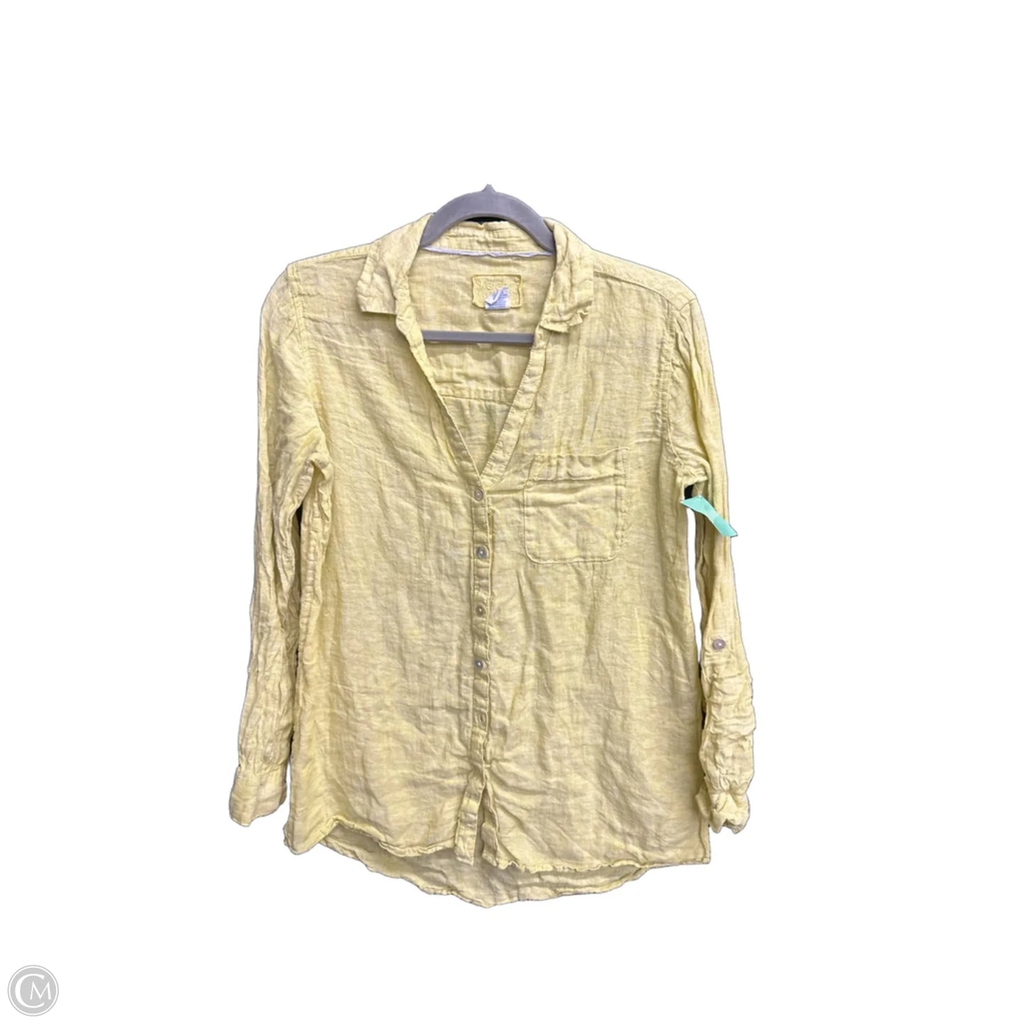 Top Long Sleeve By Sigrid Olsen In Yellow, Size: S
