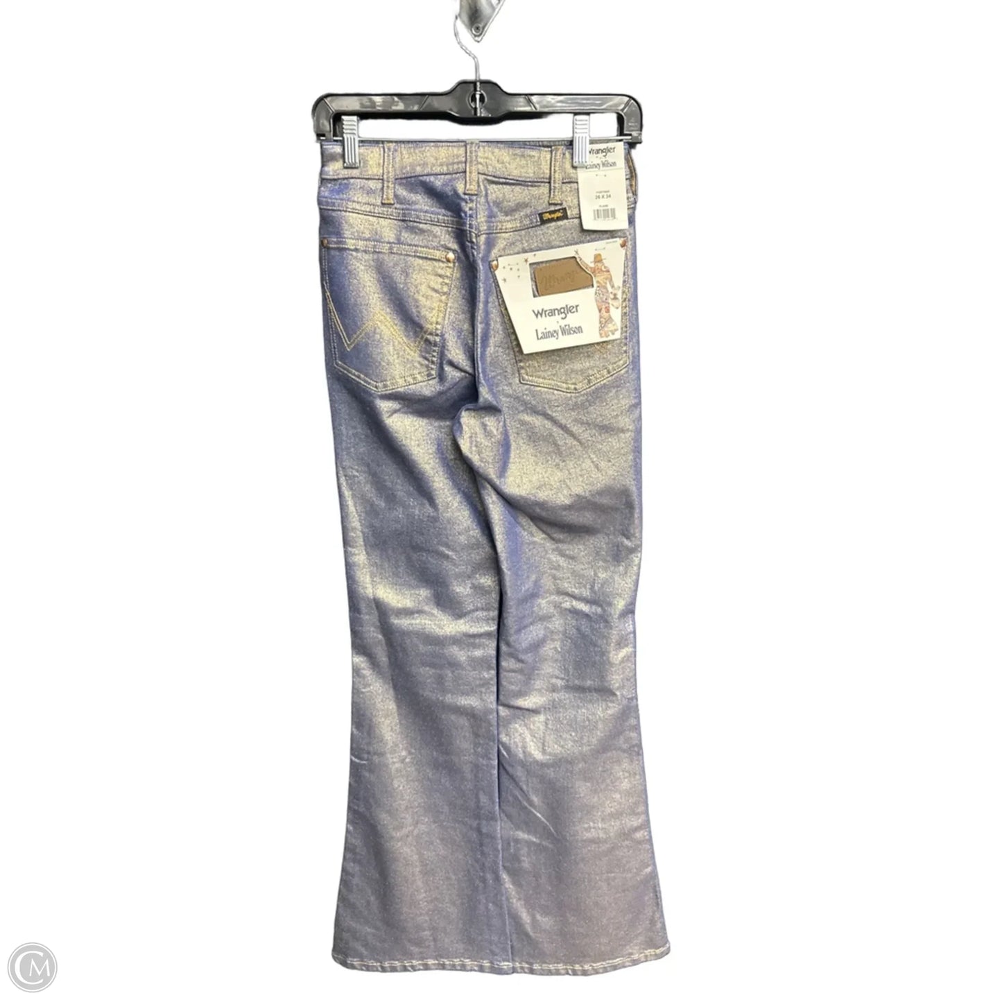 Jeans Flared By Wrangler In Blue Denim, Size: 0