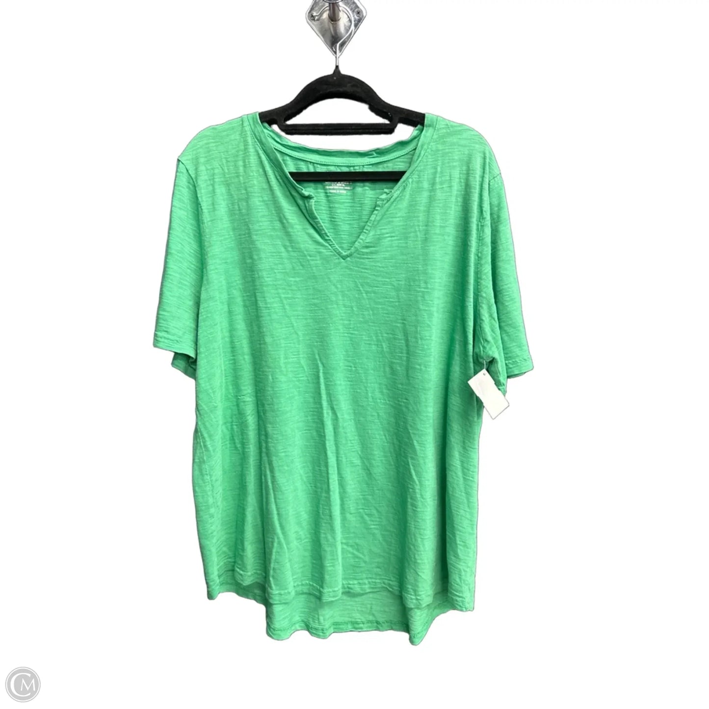 Top Short Sleeve Basic By Chicos In Green, Size: Xl
