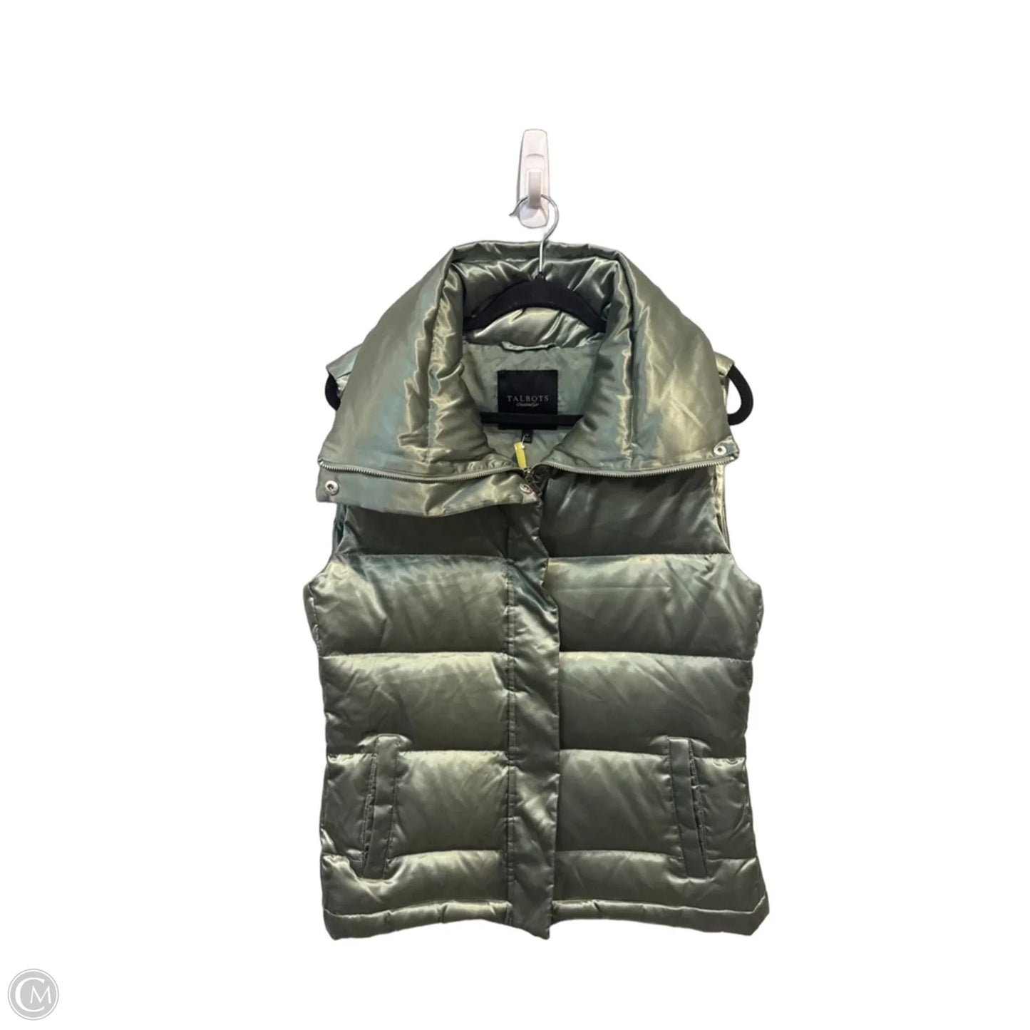 Vest Puffer & Quilted By Talbots In Green, Size: M