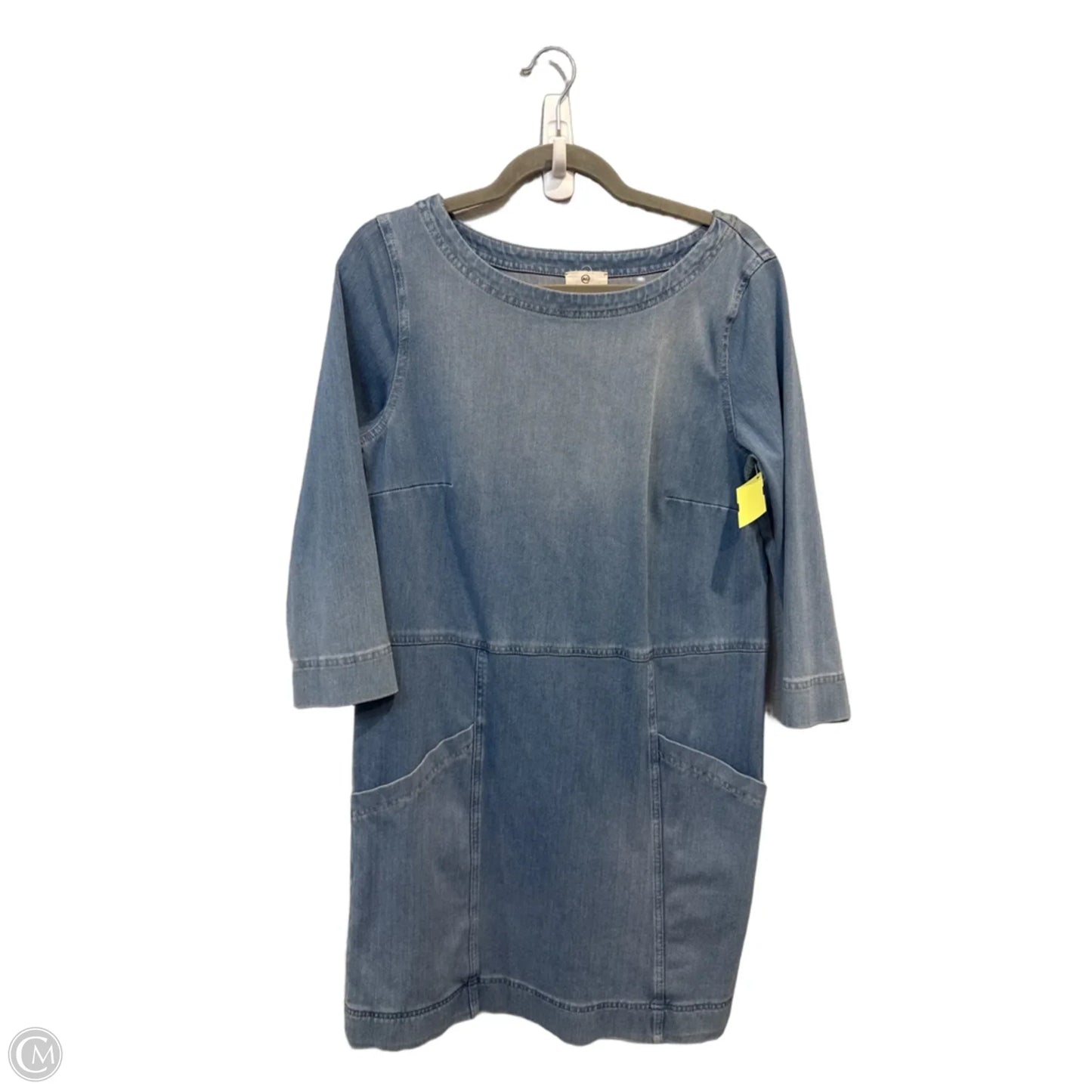 Dress Casual Midi By Adriano Goldschmied In Blue Denim, Size: M